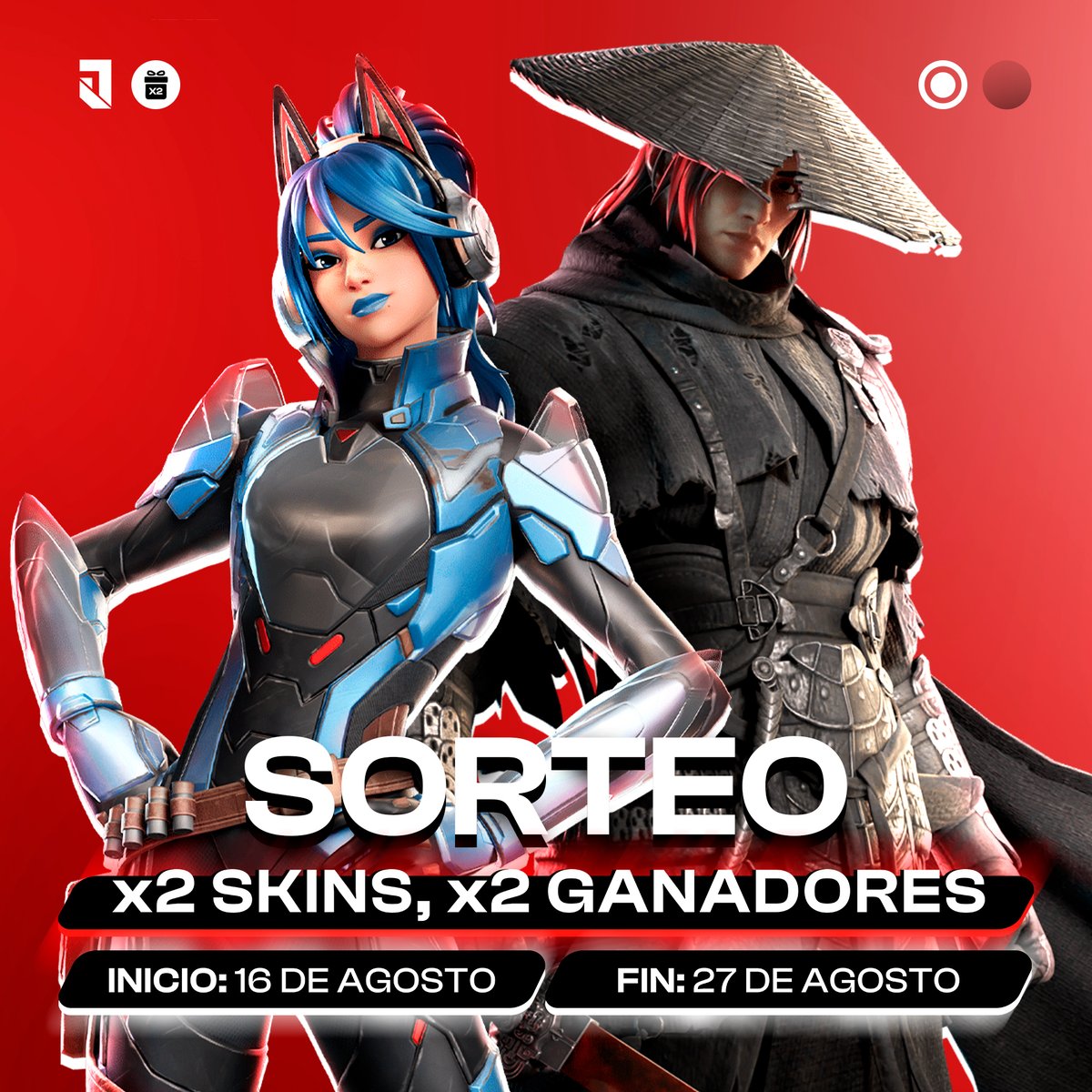 ItsJoseph92's tweet photo. 🎉Para celebrar que he vuelto a YouTube con un nuevo PC que me abre un abanico de posibilidades superamplio, quiero hacer un SORTEO de DOS SKINS de FORTNITE para dos ganadores, empezando hoy y terminando el 27 de agosto!
(Más info. abajo⬇️) https://t.co/qhN0yw5FYB