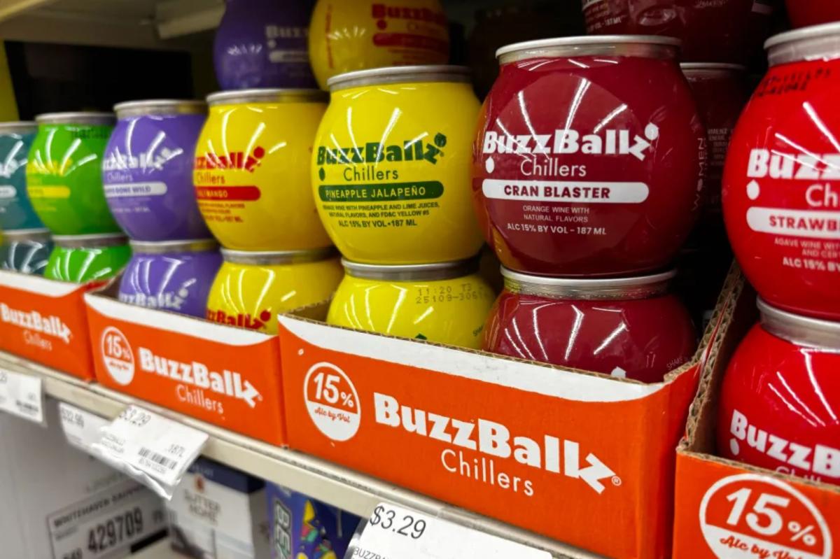 nypost's tweet photo. Gen Z's $3 hack to beat the soaring cost of going out in NYC - tiny canned cocktails that pack a fierce punch https://t.co/2gcB9sMNj7 https://t.co/cVnPeLX0E0