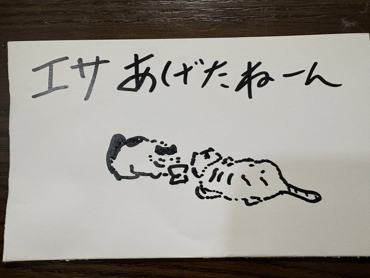HibiKomo's tweet photo. 息子の書き置き
字が小学生
絵が独特
息子の年齢20歳
猫のお世話ありがとう… https://t.co/UdUKeX9tY1