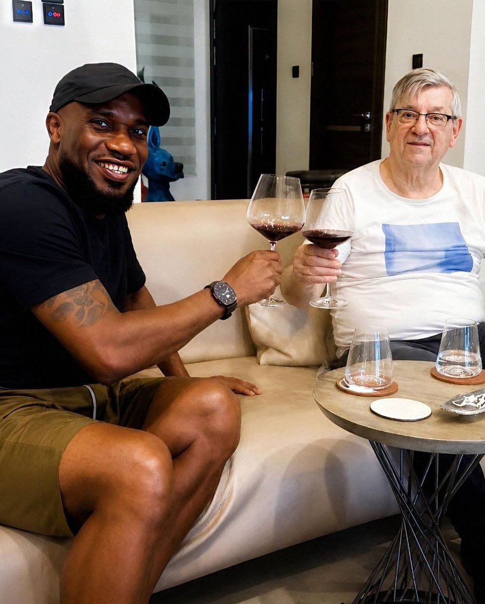 EmmaPhysiopt's tweet photo. Our legend Jay Jay Okocha paid a courtesy visit to former Nigeria national team coach Clemens Westerhof 🥂 https://t.co/1UBCGWuurk