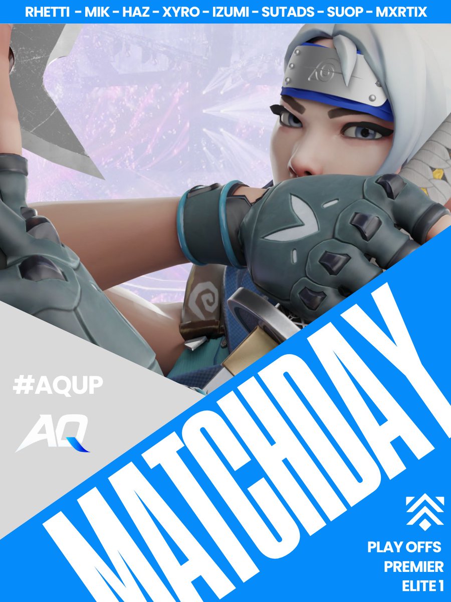 AquanticusUK's tweet photo. MATCHDAY | #PREMIER

PLAY OFFS DAY IS UPON US!

Our AQ Main Roster are here to take over not take part, after securing 3rd Place over the last 7 weeks, we now go into Play Offs with 1 Goal...

THE TROPHY.

🏆🏆🏆🏆

#AQUP #VALORANT https://t.co/PwOl1FLMmy