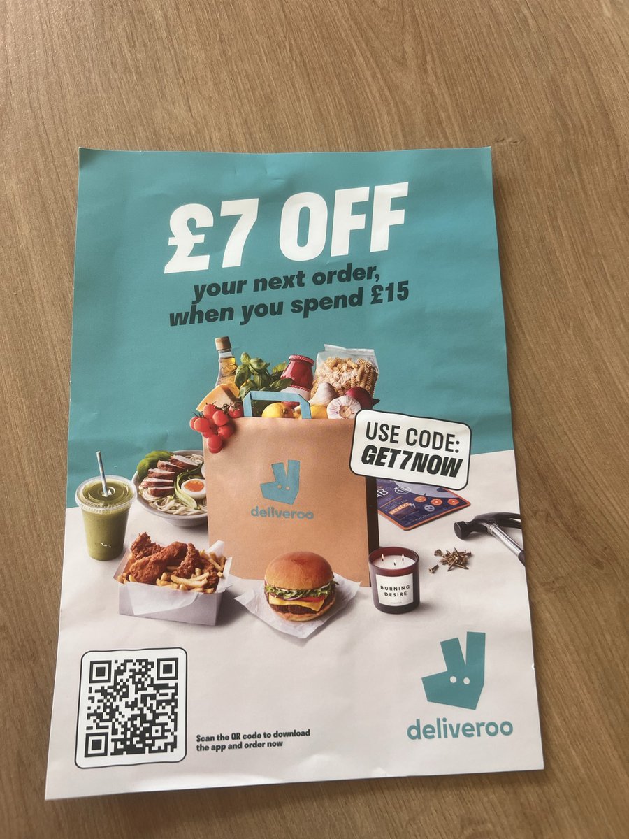 Crypton87716112's tweet photo. @Deliveroo this offer is bogus and doesn’t work https://t.co/9Cyg94a3bA