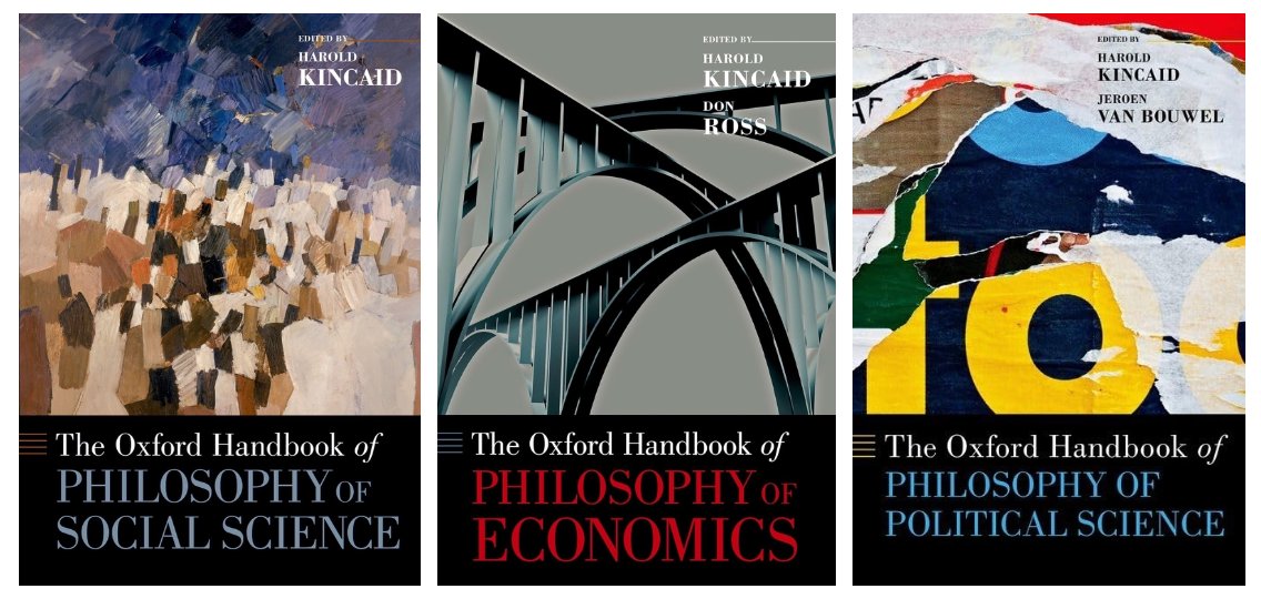 GerardoMunck's tweet photo. Estos manuales de Oxford ofrecen panoramas generales de la filosofía de las ciencias sociales. Algunos capítulos son realmente excelentes.

Información sobre Kincaid: https://t.co/7nxhklMbuc

Kincaid y Ross: https://t.co/FmZQD8OESV

Kincaid y Van Bouwel: https://t.co/R7bM7zi1D0 https://t.co/j2hINYkNBp