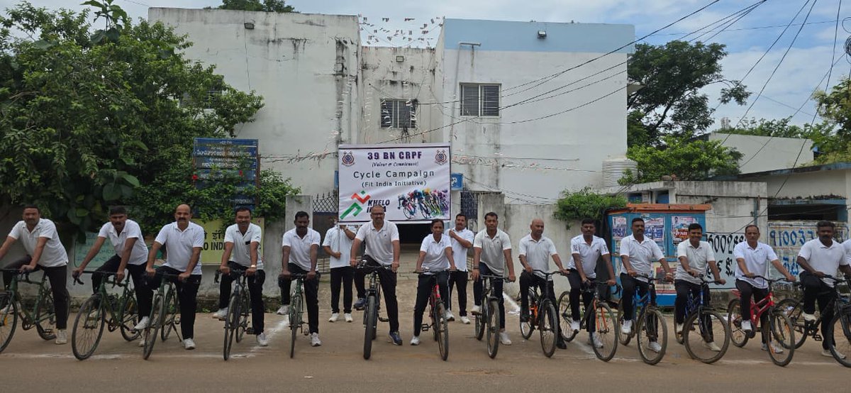 39BNCRPF's tweet photo. # 39BN CRPF
# 16th August, 2026
# Sundays on Cycle 
# CAPF Special Edition
# In association with SAI
# Mulugu, Telangana
@CRPF_sector @crpfindia @39BNCRPF https://t.co/G3Z1C45GDC