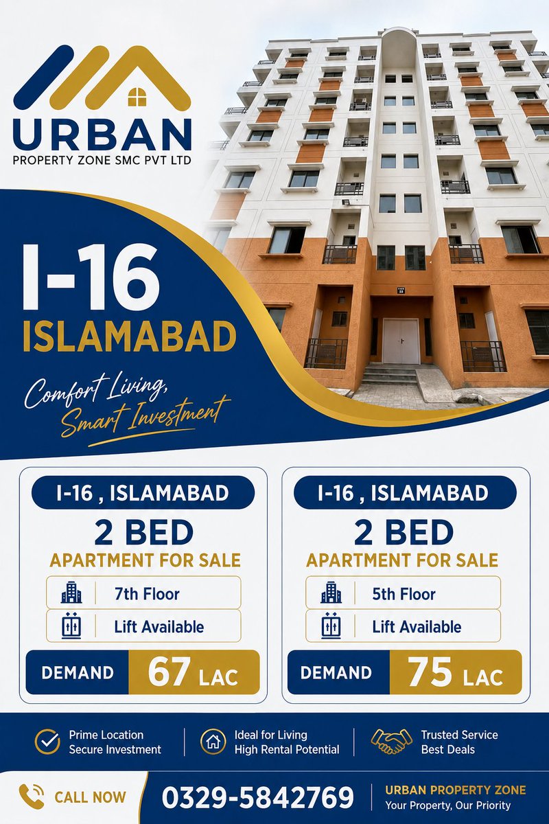 ha71108334's tweet photo. I-16, Islamabad 
PHA Flats 
2 &amp; 3 Bed Apartments 
Available For Sale 
@ Cash or Bank Loan
Call or WhatsApp 
+92-329-5842769 https://t.co/Br3vSSP9t6