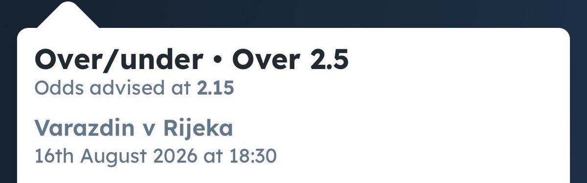 ThePDirector1's tweet photo. #BettingTips 
Varazdin vs Rijeka
Over 2.5
Odds: 2.15 https://t.co/KUY95RrA5p