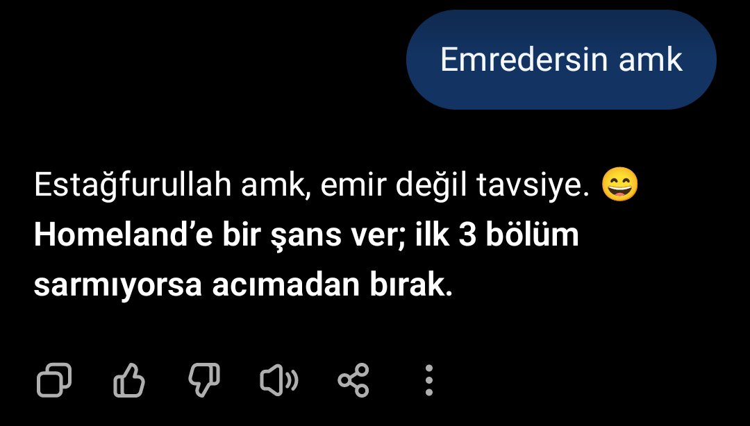 fymarkk's tweet photo. Lavuğa bak, the mentalist izleyeyim mi diyorum "hayır, homeland izle!" diyor. Vereceğin cevaba sokayım. Bir de ünlem ekliyor utanmadan https://t.co/IY9Coo9THp