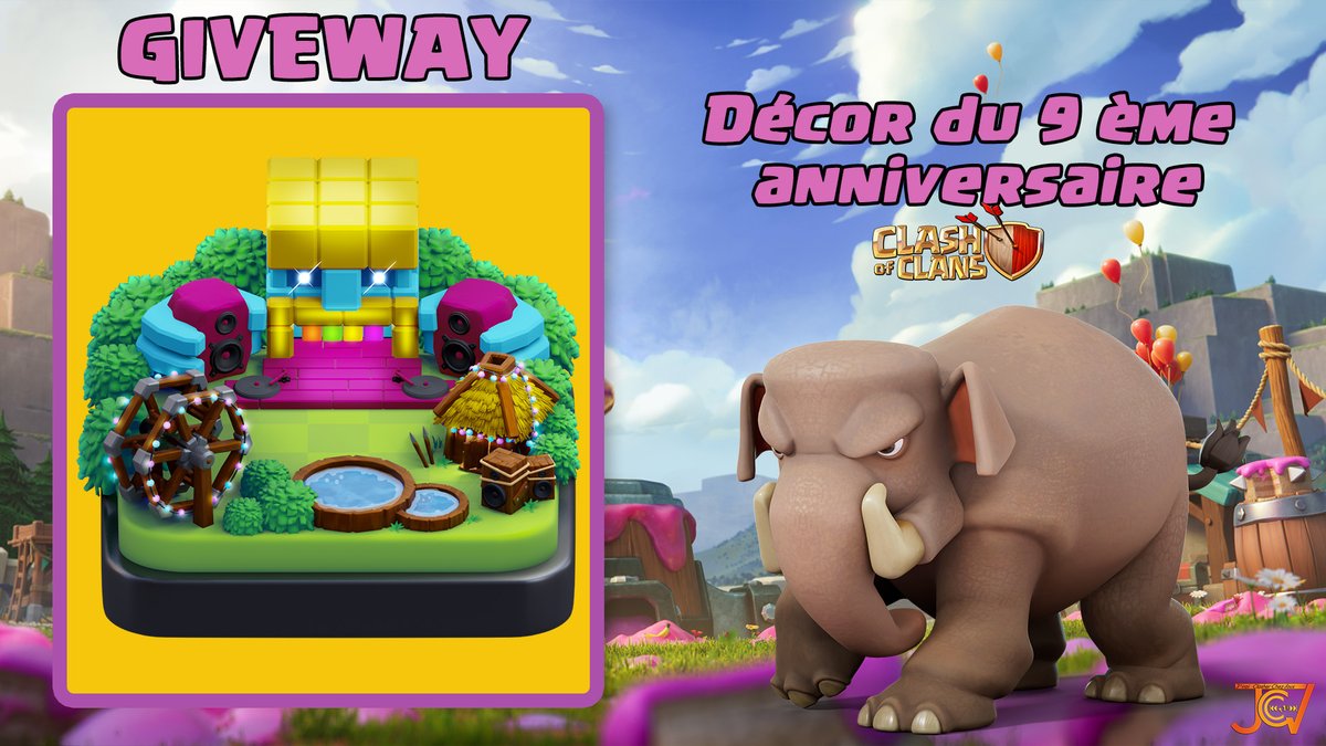 katiaJCCV's tweet photo. 🎁 GIVEAWAY ! 🎁

Envie de gagner le décor du 9 ème anniversaire ? 😍

Pour participer, c’est très simple :
❤️ Like ce post
👤 Suis @katiaJCCV 
Et c’est tout ! 🍀
Bonne chance à tous ! 🤞✨
#Giveaway #Concours #KatiaJCCV #GiftedBySupercell https://t.co/cFhqok2g47