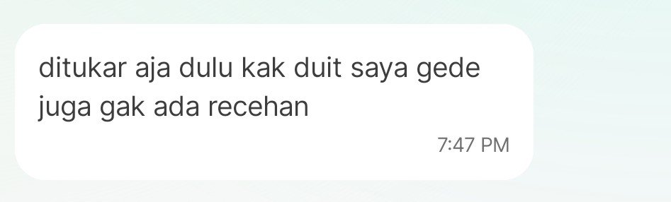 kzzssa's tweet photo. Yaudahh si namanya jg anak kos masi pgn dikembalian 5rb, dahal jwb ajaa gd kembalian kak https://t.co/BWG80bT934