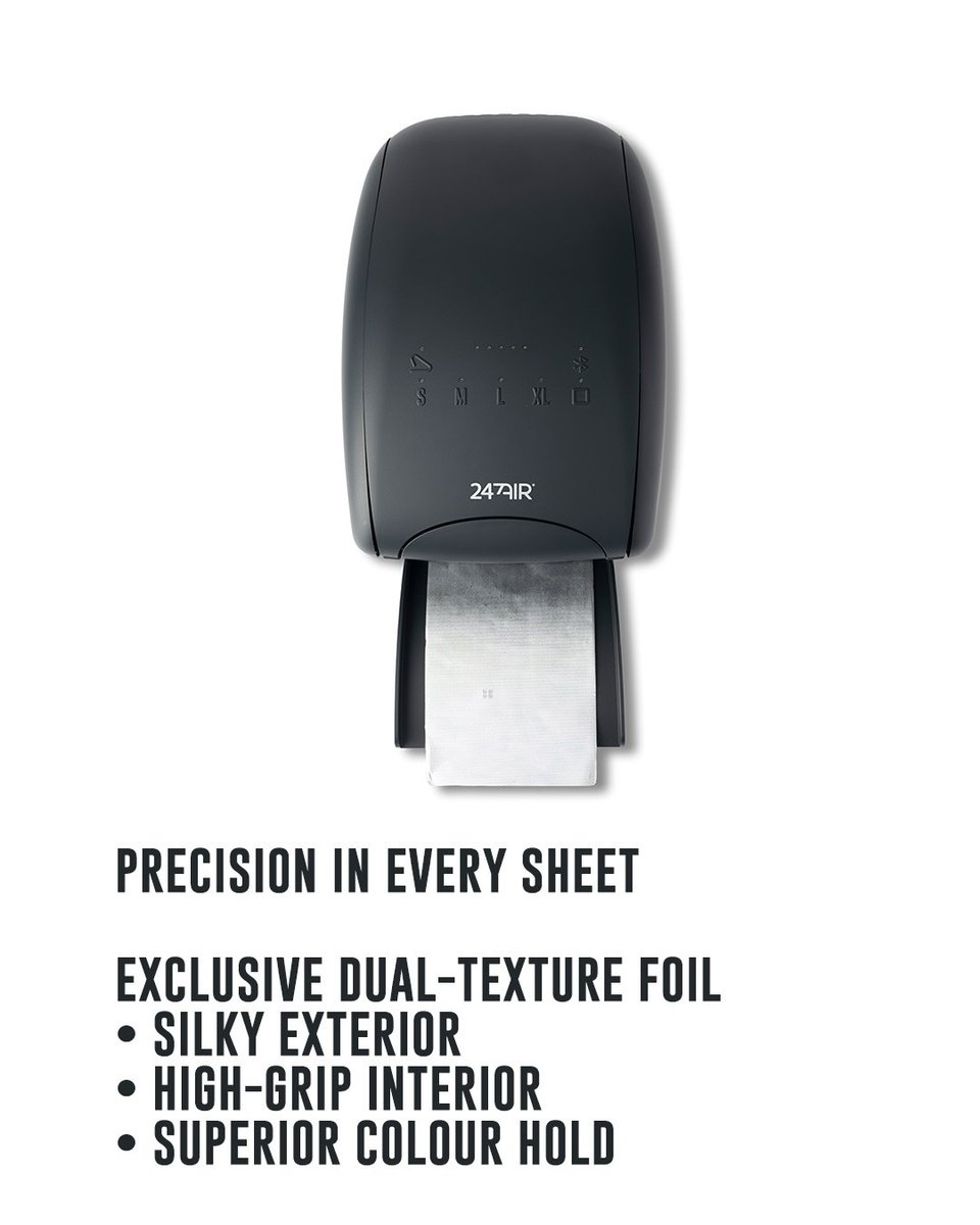 JaeLeadley's tweet photo. Why choose a Procare Hair Foils automatic dispenser and 247AIR? Innovation gives colourists the freedom to create: faster workflows, more control, less waste, and consistent results. Paired with new Dual-Texture Foil, it delivers smarter, faster https://t.co/P5iH0emW52