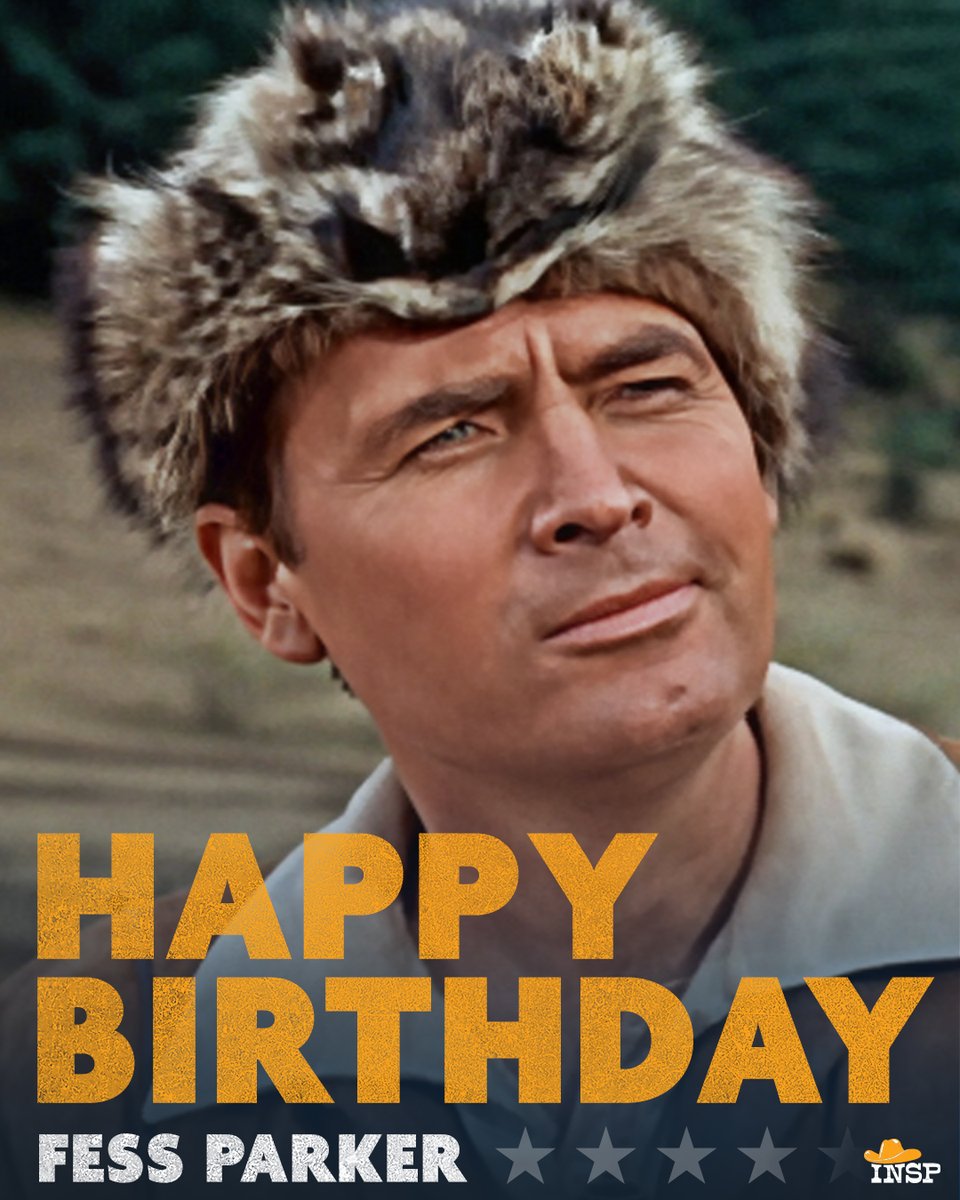 insp_tv's tweet photo. Happy birthday to the late, great Fess Parker. He helped define a generation of Western heroes. 

Learn more about the man behind the buckskins: https://t.co/cg81fjqN8J. https://t.co/4FZ8SRqRV0