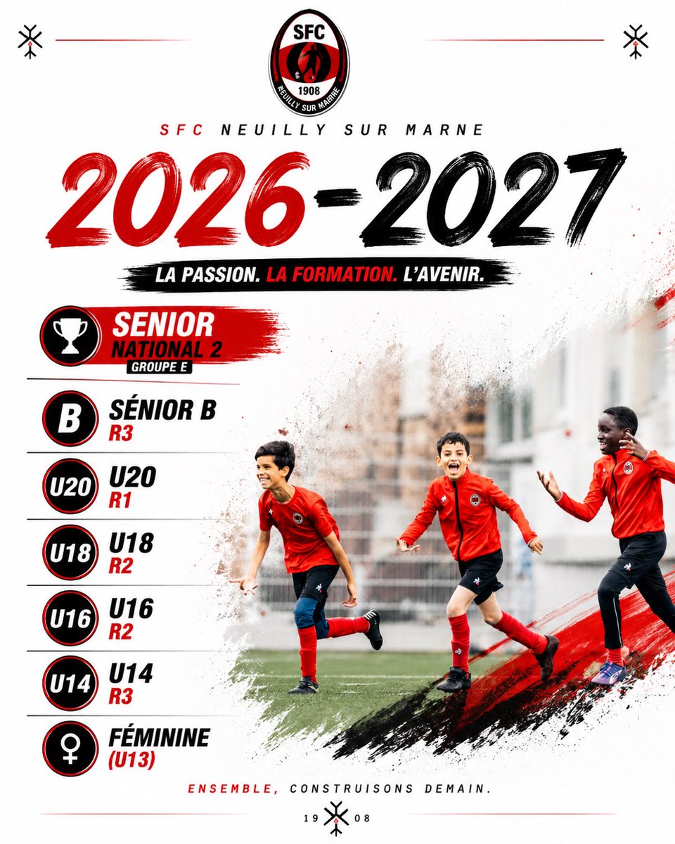 NSMSFC93's tweet photo. Une nouvelle saison arrive, avec son lot de suspense, de défis et de passion !

Ensemble, pour une saison réussie ! 🔴⚫ https://t.co/6yh5oVQJYs