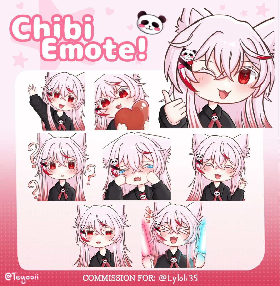 Teyooii's tweet photo. Thanks you for comm me! ♡♡♡
OC by : @Lyloli35 🐾🐼🎀
Vgen: https://t.co/F7wPkB7GhY 🐇🍓 
#commissionsopen #Teyooii #emotes https://t.co/eV2jKaHgYR