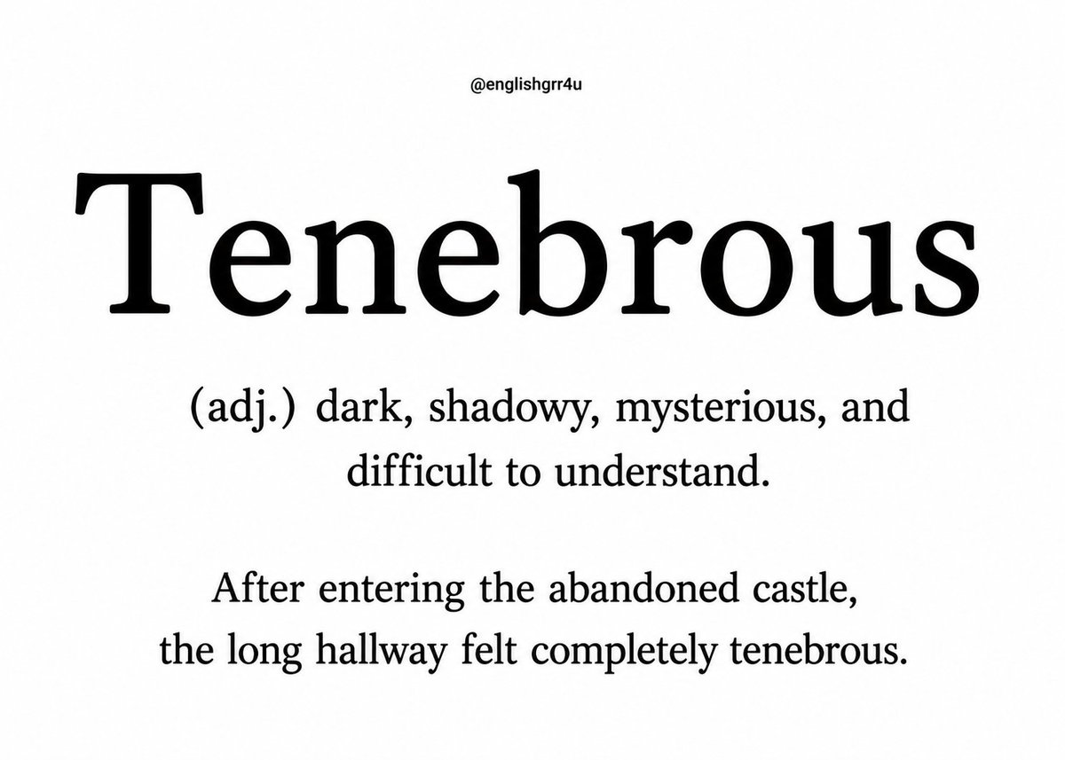 TheWordsVault's tweet photo. Tenebrous https://t.co/IiKjQN3nDg
