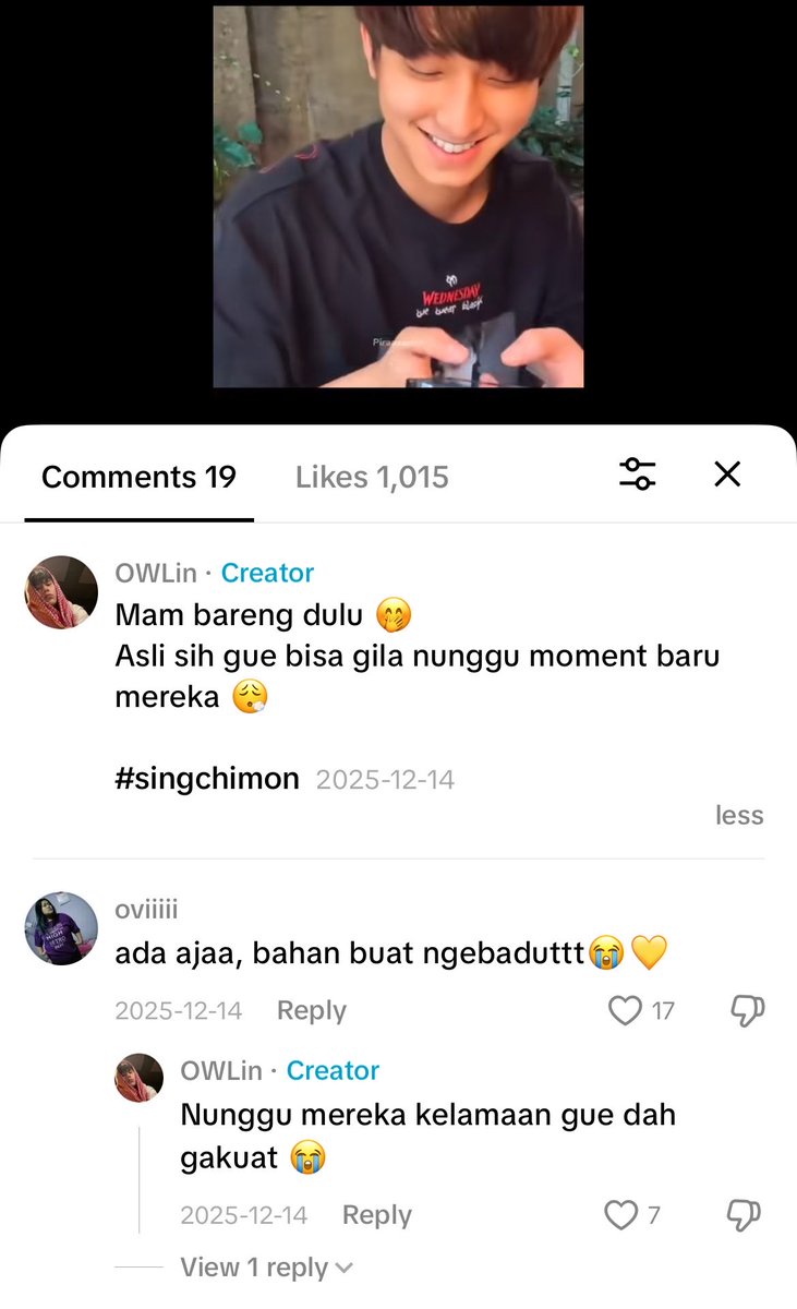 owsingchi's tweet photo. GUE UDAH GAK NGEBADUT LAGI 😭😭😭
Mau nangisssss
#SINGCHIMON #DATING https://t.co/DQTyNHaTpf