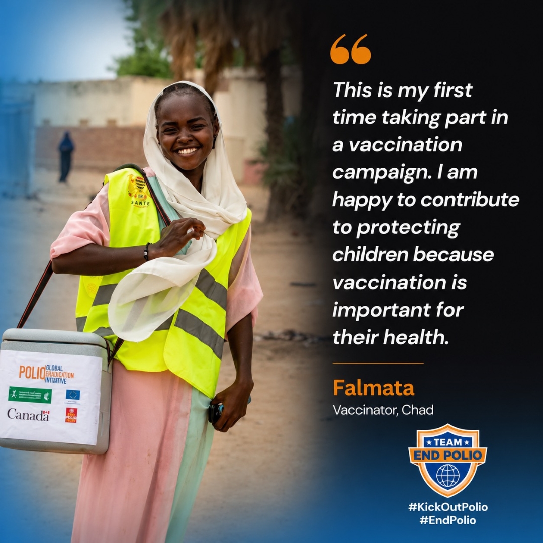 KentPage's tweet photo. Champions come in many forms.✨

Some score goals.⚽
Some vaccinate children.💪

All are helping create a better future #foreverychild! Together, let’s #EndPolioNow!✅

#KickOutPolio @unicefpolio @who_polio #WAFCON2026✨ https://t.co/LfFuXFBinh