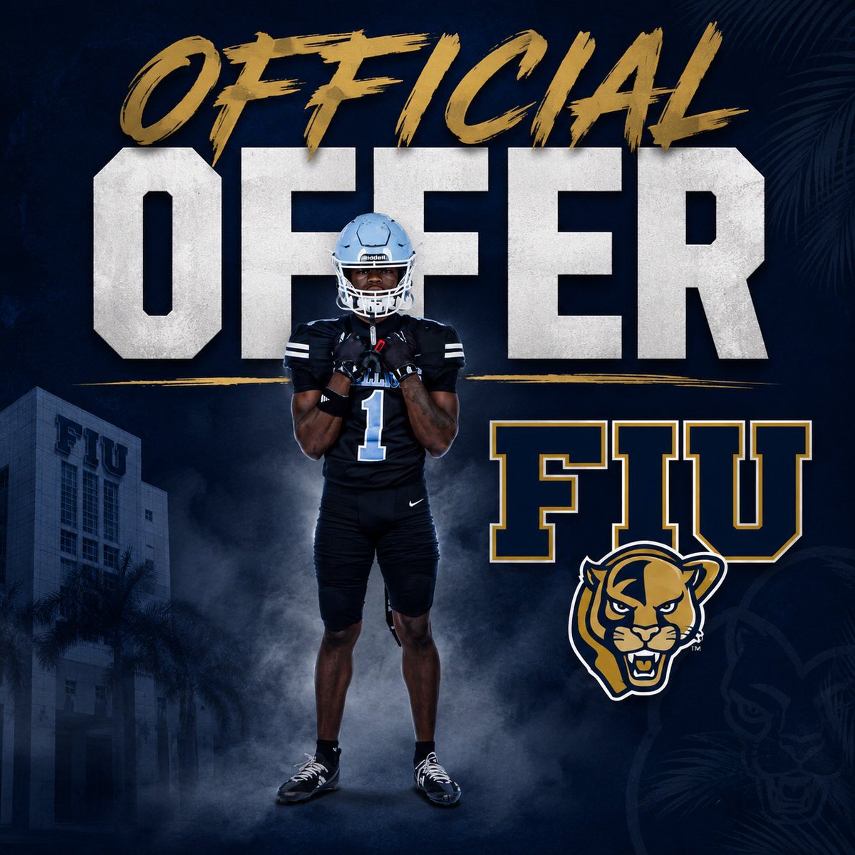 TarelleMoise's tweet photo. Blessed to receive an offer from FIU! 🐾💙 Truly grateful for the opportunity and thankful to the coaches for believing in me. All glory to God. 🙏🏽 The work continues! 💯 https://t.co/PDwR7UAZBG