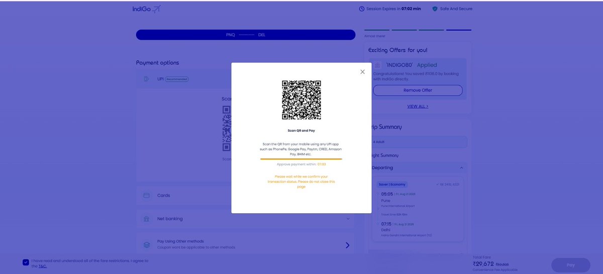 ghuentakk's tweet photo. @IndiGo6E flight 6E 2419, A321 Departure from Pune to Delhi, tickets booked (attempt to book) for 21st aug, 5:05am hasn't been recieved in the respective email or contact number.

Kindly check and confirm the same. https://t.co/N0zoTEFSJJ