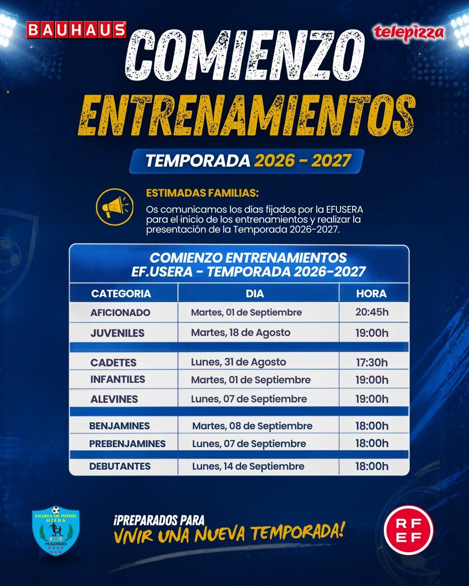 ef_usera's tweet photo. Empieza la pretemporada y la vuelta a los entrenamientos ⚽️ https://t.co/y7xrd39ufn