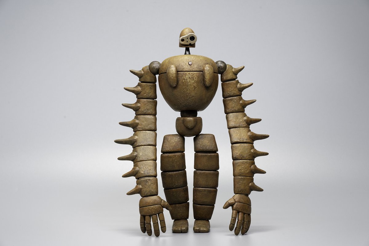 xtra_build's tweet photo. ファインモールド 天空の城ラピュタ ロボット兵（戦闘バージョン）
アクリルガッシュ筆塗りで油彩仕上げ。
苔生やして簡単なジオラマ化する予定。
#finemolds https://t.co/Z6mffo8jkq