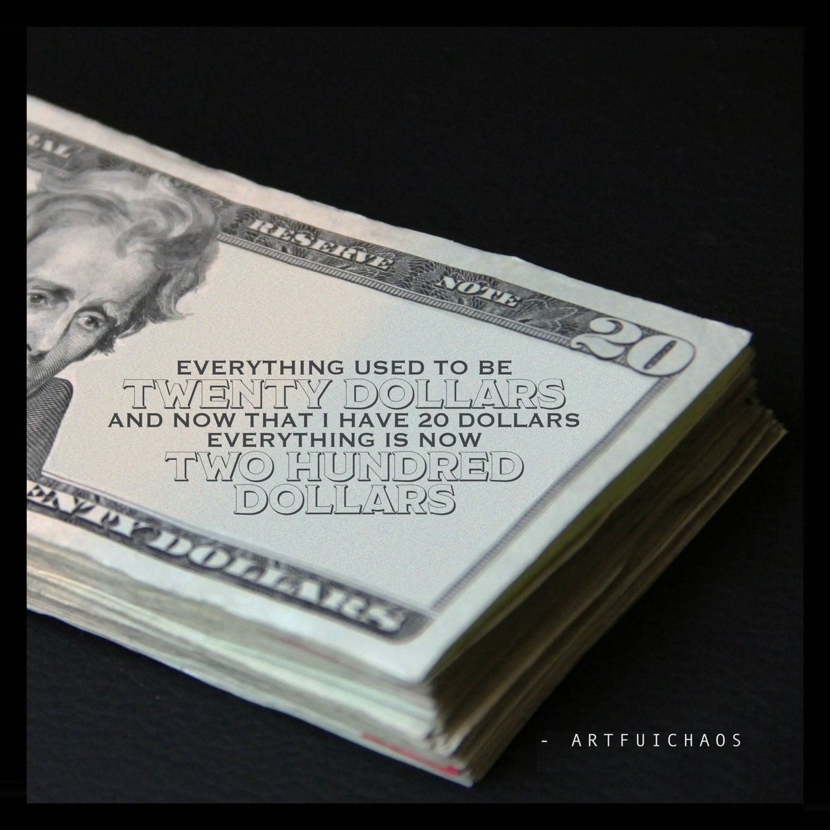 willproj's tweet photo. Social-media quote from @artfuIchaos. Design by Michael Martin for Quote Unquote Gallery. https://t.co/evE0lYdIy3