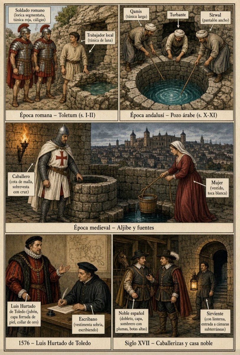 Fusayola's tweet photo. Así pudieron ser las diferentes escenas históricas, según los restos arqueológicos encontrados en Entorno Toledo. https://t.co/QcCU3Q3okT