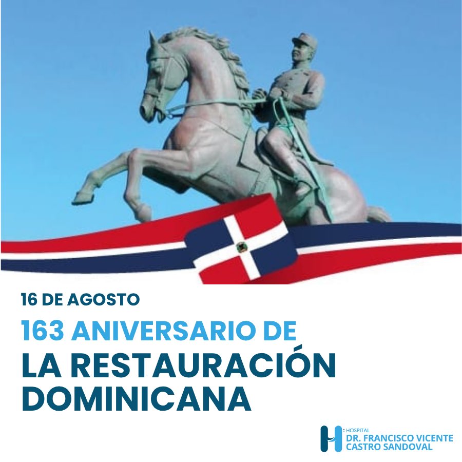 Hospitalmbc1's tweet photo. ➡️ Hoy, en la República Dominicana, conmemoramos el 163.º aniversario de la heroica Guerra de la Restauración. 🇩🇴
#HospitalMunicipalBocaChica
#SRSO https://t.co/xwiGN8HmZH