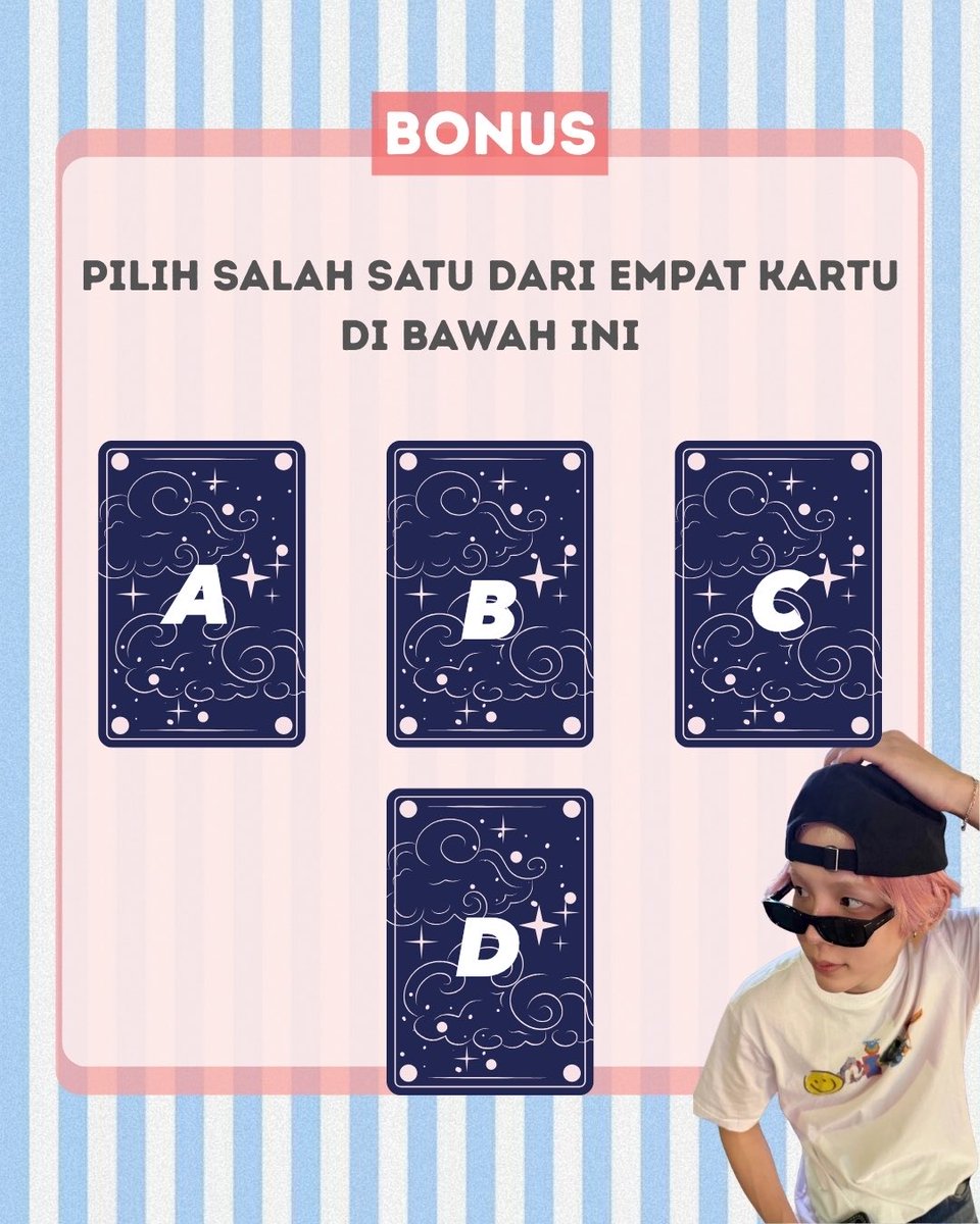 LoveableOSAKI's tweet photo. YA OKE ROUND BONUS. Pilih satu dari 4 kartu di bawah okeyy. Sampe 20.55. https://t.co/1I9UiWGSML