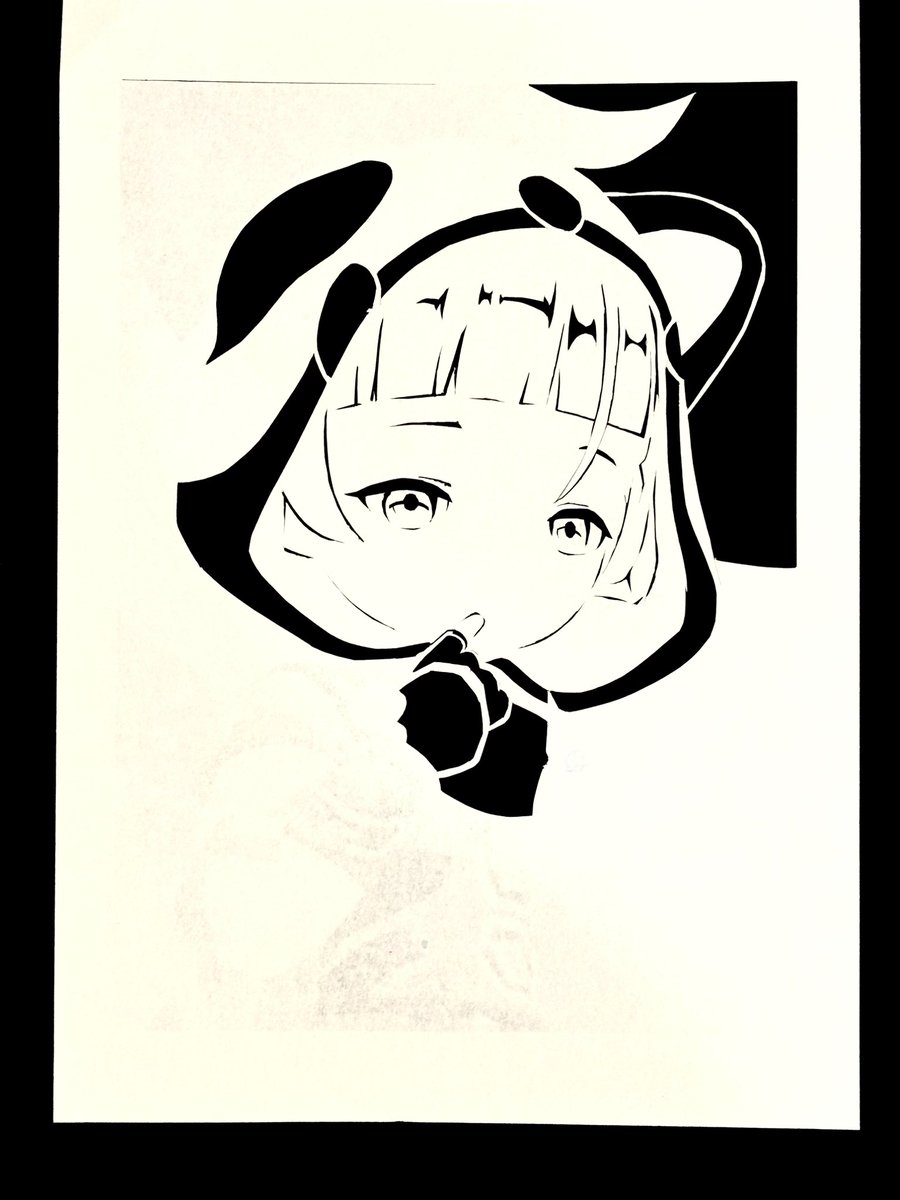 LecT00842Gt's tweet photo. 切り絵やってみた！
これ楽しいぞw 時間溶ける
明日まで休みだから続きやろかな〜 https://t.co/0T8RP4Q63J