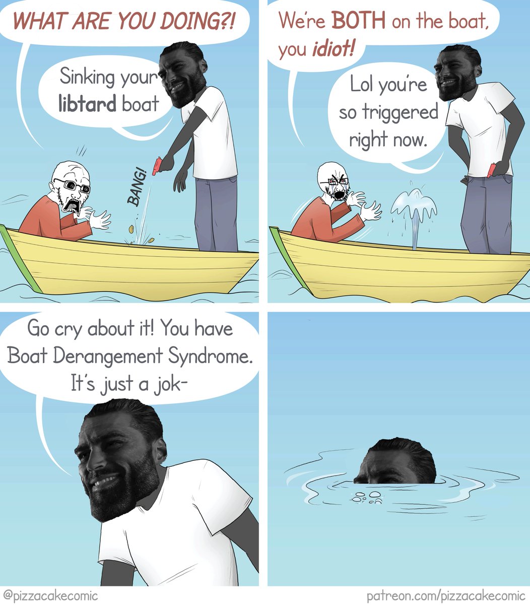 FakeTaxedBrass's tweet photo. Leftist comics all get way funnier if you replace the strawman with a giga https://t.co/DonoTjzcUk
