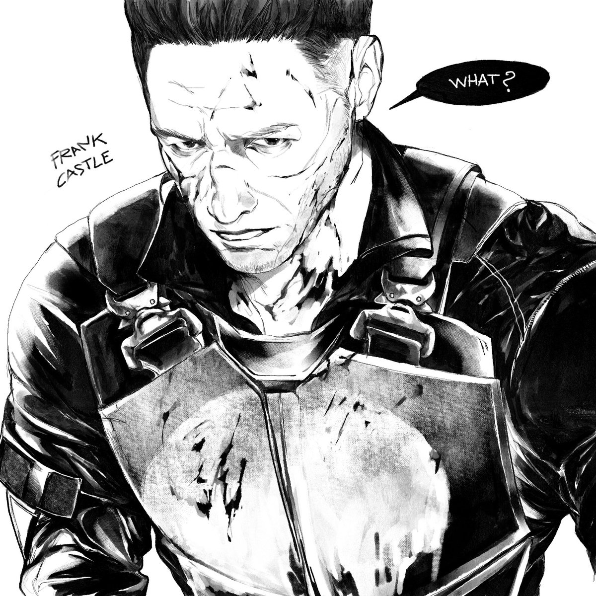 PloyParasalmon's tweet photo. โรคชอบชายวัยกลางคนอาจรักษากันไม่ได้ 
#doodle #FrankCastle #Spiderman https://t.co/eGZ0ifTJlk