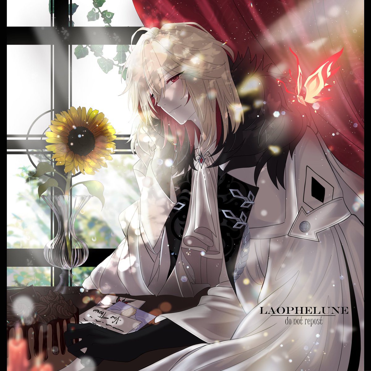 LaOphelune's tweet photo. ... among the many creations I've had throughout the years, the stories, the ideas, the designs... Mikhail remains my absolute favorite. Happy Birthday, Mikhail. My radiant sun, the one who brightens my days and continues to inspire me. You will always remain my favorite. 🌻#oc https://t.co/OL7MVh8weQ