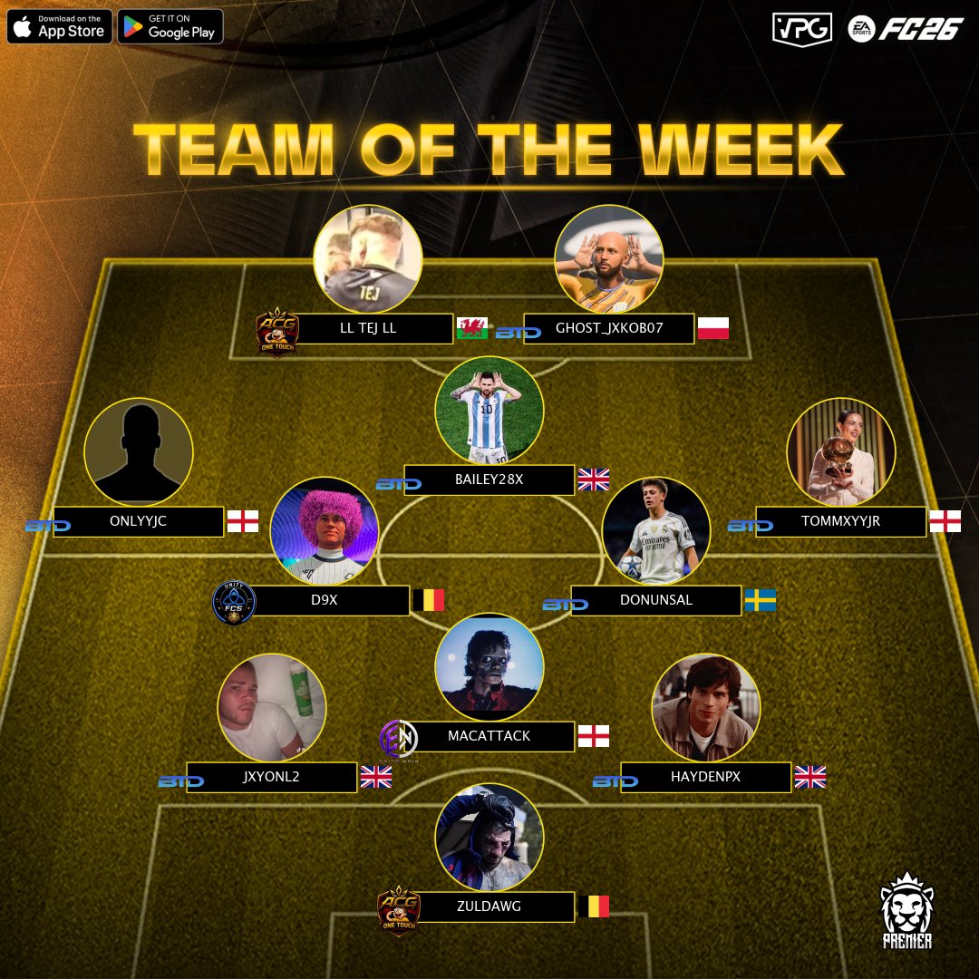 VPGUK's tweet photo. 📊 League Standings 
👥 Team of the Week 
🎮 @easportsfc 11v11 Clubs 
🗓️ Week Two  
🏆 @OfficialVPG - UK Premier

@FocusVFC
@OneTouch_VPG
@AurexFC
@CanterProClubs
@CarnivoresFC
@ClarityEAFC
@ExitoVPG
@FenixEAFC
@VPGRedemption_
@ImpsEsports
@btdgamersuk
@Invictusvpg
@PositivityVPG
@R4P11s
@Simplicityespo
@TeamACG_
@Unityesportsgg

Big games, statement performances, surprise results & the first look at who’s ready to fight for glory this season! 💪🏽 

This is only the beginning… 4 more weeks to go. The road to the title starts Now.

#FC26 #ProClubs #VPG #EAFC 
#WhereTheChampionsPlay