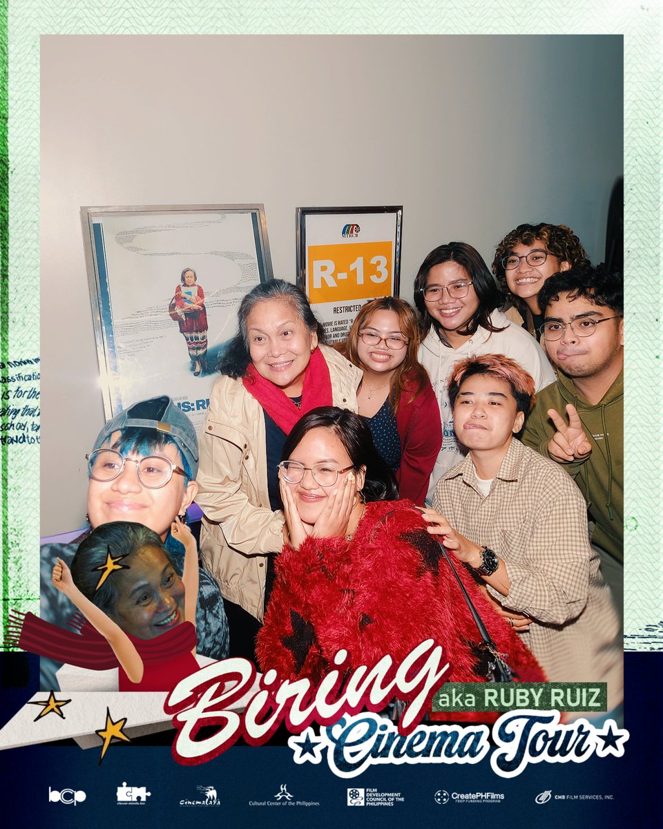 blackcapfilms's tweet photo. From Shangri-La Plaza to Gateway Mall, Biring aka Ruby Ruiz brought the #StatusRejected feels straight to the audience! ✨
Maraming salamat sa lahat ng nakipagkwentuhan, nakisaya, nakirelate, at nakisama sa Cinema Tour. 🫶🏻
And of course, sa lahat ng patuloy na tumatangkilik at nagbibigay ng love sa #StatusRejected — kayo ang tunay na STATUS ACCEPTED! 💚
📸 Here are some highlights from Biring’s Cinema Tour!
#StatusRejected NOW SHOWING in selected cinemas! 🎟️
#CCPCinemalaya2026 #ReelReflections #CCPCinemalayaBente