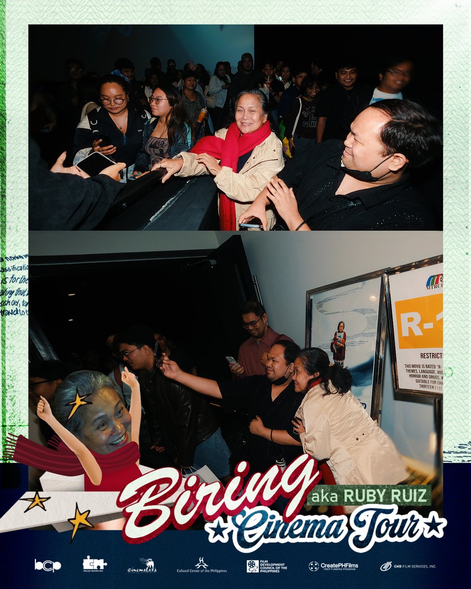 blackcapfilms's tweet photo. From Shangri-La Plaza to Gateway Mall, Biring aka Ruby Ruiz brought the #StatusRejected feels straight to the audience! ✨
Maraming salamat sa lahat ng nakipagkwentuhan, nakisaya, nakirelate, at nakisama sa Cinema Tour. 🫶🏻
And of course, sa lahat ng patuloy na tumatangkilik at nagbibigay ng love sa #StatusRejected — kayo ang tunay na STATUS ACCEPTED! 💚
📸 Here are some highlights from Biring’s Cinema Tour!
#StatusRejected NOW SHOWING in selected cinemas! 🎟️
#CCPCinemalaya2026 #ReelReflections #CCPCinemalayaBente