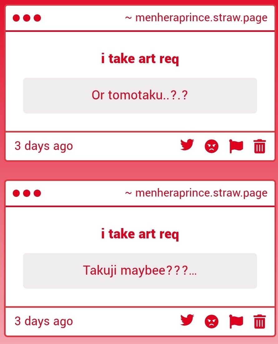 kyuseishuh's tweet photo. TomoTaku again cuz now i am good at drawing + some old/finished takuji sketches for you (in replies)
Strawpage request...
#間宮卓司 #悠木皆守 #素晴らしき日々 https://t.co/jwSXf4Ariz