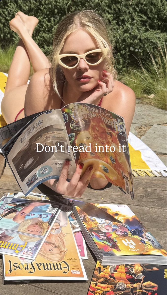 QuidVacuo's tweet photo. Samara Weaving preparándose para ser Emma Frost https://t.co/rNn5WTvCeo