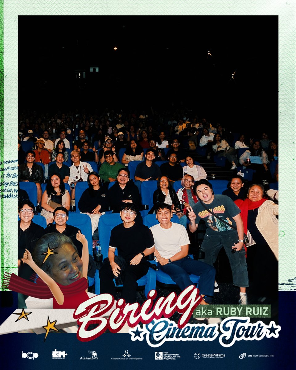 blackcapfilms's tweet photo. From Shangri-La Plaza to Gateway Mall, Biring aka Ruby Ruiz brought the #StatusRejected feels straight to the audience! ✨
Maraming salamat sa lahat ng nakipagkwentuhan, nakisaya, nakirelate, at nakisama sa Cinema Tour. 🫶🏻
And of course, sa lahat ng patuloy na tumatangkilik at nagbibigay ng love sa #StatusRejected — kayo ang tunay na STATUS ACCEPTED! 💚
📸 Here are some highlights from Biring’s Cinema Tour!
#StatusRejected NOW SHOWING in selected cinemas! 🎟️
#CCPCinemalaya2026 #ReelReflections #CCPCinemalayaBente
