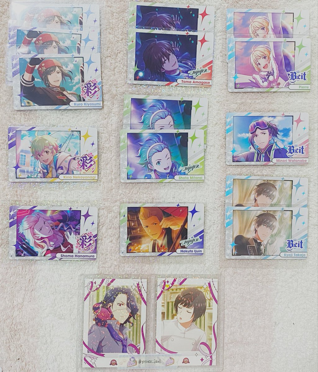 yosuke_idol's tweet photo. 交換・譲渡）SideM スナップマイド6

出）画像のもの
求）スナップマイド6 アスラン2点
（5弾アスラン、4弾 東雲、アスランも可（各2点まで））

・交換
送料相互負担、郵送でのお渡し　1枚ずつ可
・譲渡
定価＋送料　定価でのお譲りのため3枚1セットでお願いします。

→リプに続きます https://t.co/KqC66DH2mE