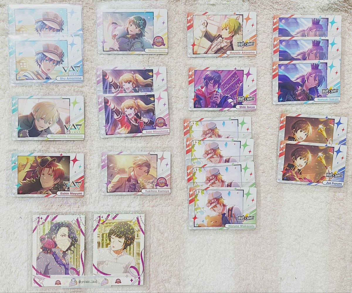 yosuke_idol's tweet photo. 交換・譲渡）SideM スナップマイド6

出）画像のもの
求）スナップマイド6 アスラン2点
（5弾アスラン、4弾 東雲、アスランも可（各2点まで））

・交換
送料相互負担、郵送でのお渡し　1枚ずつ可
・譲渡
定価＋送料　定価でのお譲りのため3枚1セットでお願いします。

→リプに続きます https://t.co/KqC66DH2mE