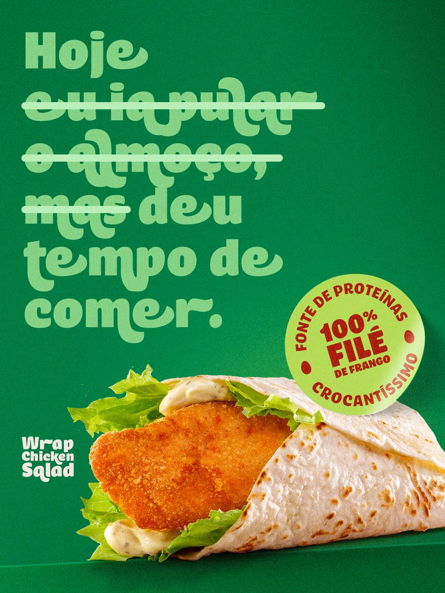 bobsbrasil's tweet photo. Quando a rotina aperta, o almoço não precisa complicar. 🌯✨​

Deu Wrap, matou a fome e voltou pro modo produtividade. https://t.co/9FGIuttfsj