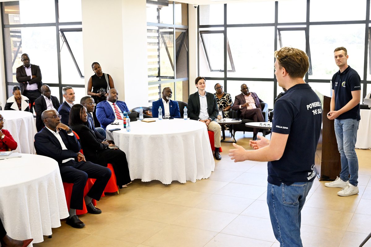 SolarEHV's tweet photo. Kick off day in Kenya! 🇰🇪

Today we officially flagged off our challenge at Amref International University. We heard why solar powered mobile healthcare matters in remote areas.

Now, it’s time to drive! 🚑☀️

📷 Bart van Overbeeke https://t.co/mi35QA8m39