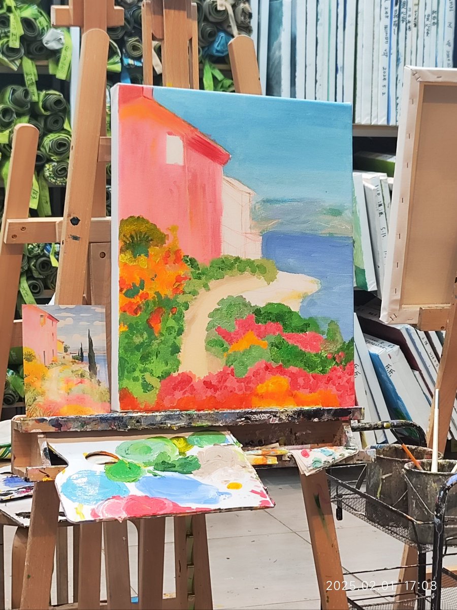 roy_royhaught's tweet photo. Step into a sunlit artist’s studio, feel the paint texture, and let creativity flow—art isn’t just to look at, it’s to live. https://t.co/7EjRSnTkS4