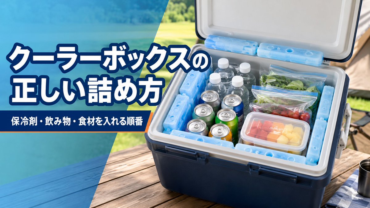 sendai_recan's tweet photo. 保冷剤、クーラーボックスの底だけに置いていませんか？

クーラーボックスは「予冷」「上下への配置」「飲み物と食材の分け方」がポイント👆️

少年野球・キャンプ・買い物で使える正しい詰め方を図解しました👇️

https://t.co/uNSVXOhZl9

#クーラーボックス #保冷剤 https://t.co/wiLjQdaiSI