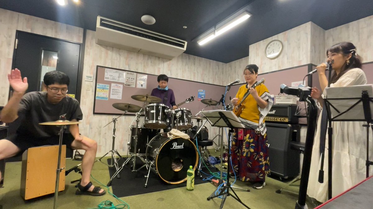 youngcornband's tweet photo. 先週のヤング☆コーンは8月30日のカフェライブに向けてスタジオ練習しました！ありがとうございました♪ https://t.co/lHJcEPG9bT