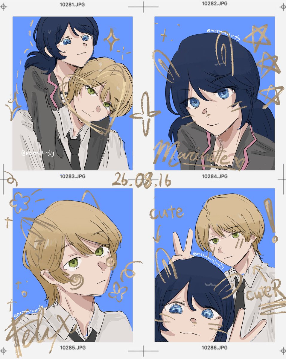 mesmarizingly's tweet photo. felinette photobooth date! #miraculousfanart #felinette https://t.co/v5xFqd7z8b