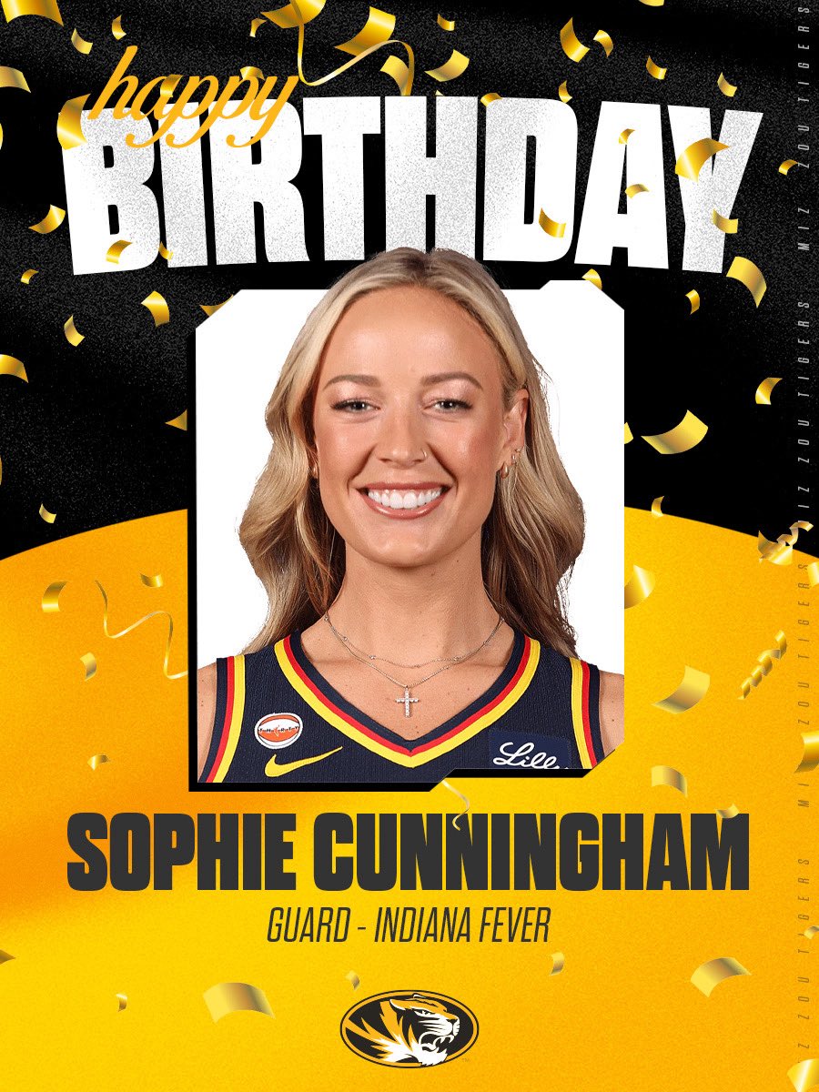 MizzouWBB's tweet photo. Happy birthday to our queen, Spicy Sophie!! 🥳🐯

A Hall of Famer, a Tiger forever, and still one of the toughest to do it. Enjoy your day, @sophaller ! 💛

#MIZ x #OurZou https://t.co/5wf8lj89FG
