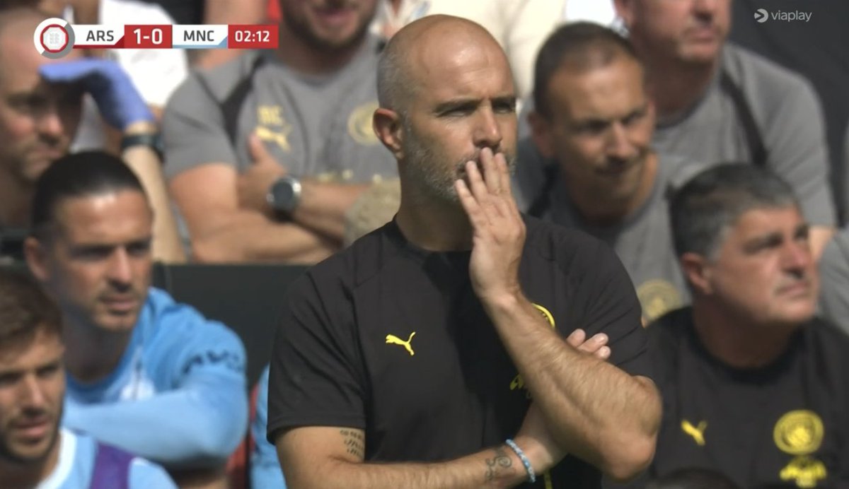 TouchlineX's tweet photo. 📸 - ENZO MARESCA MUST BE THINKING:

"What would Pep Guardiola would have done now?" https://t.co/fjzgtTrTxg