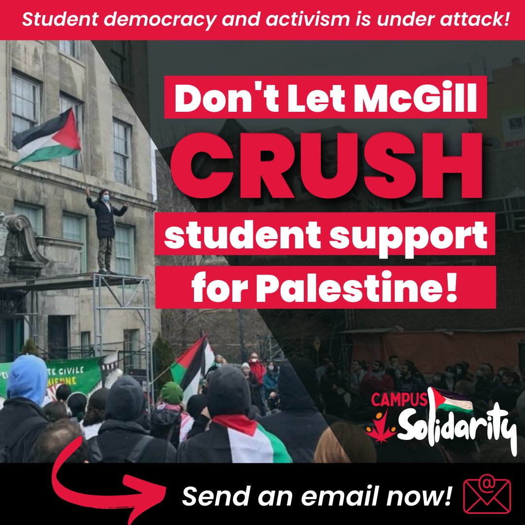 EnglerYves's tweet photo. Palestinians, anti-genocide activists & the McGill undergraduate population should be the one’s suing the administration. But a Zionist judge just okayed the first step in a suit claiming it’s racist to oppose genocidal Jewish supremacy. And the class action demanding “anti-Zionism be recognized as a manifestation of antisemitism” will be ‘countered’ by a university administration heavily influenced by donors promoting apartheid and genocide.

McGill students have twice voted overwhelmingly to oppose the institution’s support for the lawless supremacist state. With the biggest turnout in student union history, 78.7% of McGill undergraduates voted in November 2023 for their university to sever ties with “any corporations, institutions or individuals complicit in genocide, settler-colonialism, apartheid, or ethnic cleansing against Palestinians.”

Righteous students who’ve campaigned to press the administration to listen to the will of their student body have been harassed by university security that’s been greatly bolstered in a bid to repress opposition to genocide. The McGill administration responded to the Spring/Summer 2024 student encampment on an unused, if well placed, part of the campus by repeatedly asking the Montréal police to intervene and even sought a court ruling to force the police to do so.
Soon after the encampment was dismantled McGill President Deep Saini spoke at Zionist organized town hall where he threatened professors over any “abuse of podium.” “Nobody would be allowed to abuse their position to make a (political or hateful) statement”, Saini declared. He even asked Jewish Zionist students to spy on professors, reportedly “calling on Jewish students to be the ears on the ground and report any breaches of conduct.” Saini concluded, “Nobody is going to be now excluded from or made to feel uncomfortable in class because they are a Zionist and support Israel.”

Years of anti-Palestinian repression by the McGill administration is well documented. Still, Quebec Superior Court judge Dominique Poulin recently authorized a class-action lawsuit against McGill ostensibly on behalf of Jewish students who allege the administration failed to protect them from discrimination and intimidation by anti-genocide protesters. According to the law firm’s statement, “FFMP is representing a McGill student seeking authorization from the Quebec Superior Court to institute a class action against McGill University on behalf of all Jewish students registered at the University from October 8, 2023 onwards (including undergraduate, masters, continuing education, doctoral and post-doctoral students). The class action alleges that McGill failed to reasonably enforce its policies in the face of antisemitic and anti-Zionist conduct on its campus, and seeks compensation for Jewish students who were accordingly deprived of a safe, welcoming and respectful university environment since October 8, 2023. The action also seeks an order that McGill enforce its policies and that anti-Zionism be recognized as a manifestation of antisemitism.”

Despite endless violations of international law by the Zionist state, Poulin has allowed this nonsense to move forward. The judge has made other pro-genocidal rulings. In April 2024 she granted a six-month injunction to restrict anti-genocide protests within 50 metres of 27 Jewish institutions and Poulin previously denied Independent Jewish Voices’ request to intervene in the McGill class action suit.

Before her appointment to the Quebec Superior Court Poulin was at Zionist law firm Robinson Sheppard Shapiro LLP. In December 2023 Robinson Sheppard Shapiro signed a letter to law school deans that was a response to law students who objected to genocide. The firm has also sponsored numerous events put on by the Lord Reading Law Society, which describes itself as “the collective voice of Jewish jurists in Quebec.” That group regularly hosts pro-Israel speakers.

The Montreal firm has a partner in Israel, which notes on its site “We are proud of the fact that we regularly receive referrals from some of the largest and most prestigious law firms throughout the world, such as… Robinson Sheppard Shapiro.”

The ‘antizionism is antisemitism’ suit has a decent chance of succeeding because the McGill administration is unlikely to effectively counter it. Jewish pro-genocide donors have immense influence within the university’s power structure, as billionaire donor Sylvan Adams made clear in an October 2024 Canadian Jewish News interview. The billionaire said he and Saini “agree on everything” when it comes to the “problem” of antisemitism. In an interview in which he called on McGill to expel students opposing genocide, Adams detailed how Zionist donors coordinate to leverage their wealth to suppress students’ demands.

In 2022 Adams put up $29 million to establish the Sylvan Adams Sports Science Institute as part of a project that partners McGill with Tel Aviv University. Other Israel supporters such the Azrielis, Seymour Schulich, Aldo Bensadoun, Heather Reisman/Gerald Schwartz and Charles Bronfman have given tens of millions of dollars to the university. Also McGill’s chancellor, Pierre Boivin, is Vice-Chair of the Board of arch-Zionist Stephen Bronfman’s private investment firm Claridge Inc, which is heavily invested in Israel.

Assisted by B’nai Brith, a small group of genocidal Jewish supremacist students, who probably don’t even represent most McGill Jewish students, have benefited from a Zionist judge in their bid to sue a sympathetic university administration because their peers overwhelmingly oppose complicity in genocide.

It’s beyond ridiculous how the legal system is being abused by important, powerful people who would turn Quebec and Canada’s courts into an arm of the Israeli state.
