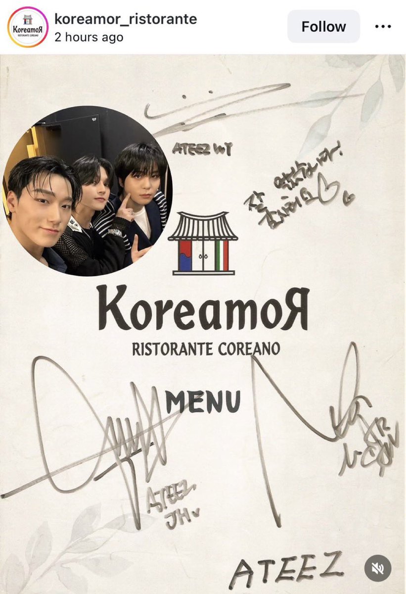 mooonbunny's tweet photo. @enh99012 san wooyoung and jongho went to a korean restaurant when they were in rome 💓 not sure about london! https://t.co/I1An6vRBss